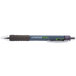 A close up of a Universal black rollerball gel pen with the word "Universal" on it.