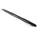 A close-up of a black Universal One rollerball pen with a silver cap.