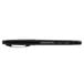 A Universal One black medium point rollerball pen with a cap.