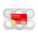 A 12-pack of Universal One clear general purpose acrylic box sealing tape rolls.
