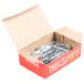 A white box full of Universal silver paper clips.