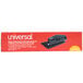 A black Universal 2 or 3 hole punch on a red background.