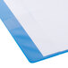 A light blue Avery heavy-duty view binder with white paper inside.