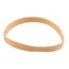 A close-up of a beige Universal rubber band.