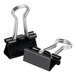 A pair of black Universal mini binder clips.