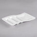 Tuxton GZP-800 TuxTrendz 14 5/8 inch x 8 5/8 inch Bright White Stackable China Taco Plate - 6/Case