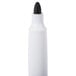 A white marker pen with a black lid and tip.