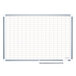 MasterVision MA0593830 48 inch x 36 inch White Grid Dry Erase Planning Board - 2 inch x 3 inch Grid