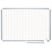 MasterVision MA0592830A 48 inch x 36 inch White Grid Dry Erase Planning Board with Accessories - 1 inch x 2 inch Grid