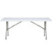 Lancaster Table & Seating 30 inch x 72 inch Heavy Duty White Granite Plastic Folding Table