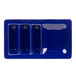 Tuxton GZC-800 TuxTrendz 14 5/8 inch x 8 5/8 inch Cobalt Stackable China Taco Plate - 6/Case