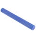 A blue chalk stick on a white background.