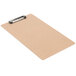 A brown Universal clipboard with a metal clip.