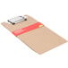 A brown Universal clipboard with a metal clip.