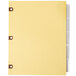 A yellow file folder with Avery clear tab dividers.