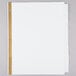 A white file folder with 8 white tabs and gold writing.