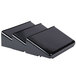 A group of black plastic Universal Three Pocket Wall Files.