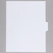 A white sheet of paper with a cut out edge.