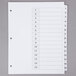 A stack of white paper with numbers on a white sheet.