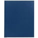 A dark blue rectangular Avery paper folder with prongs.