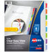 A package of Avery clear Easy View dividers on a white background.