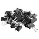 A pile of Universal black mini binder clips.