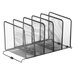A black wire mesh Universal 5 Section Stacking Mesh Sorter.