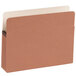 A brown file folder with white tabs.