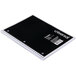 A black Universal notebook with white text on the cover.