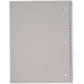 A close-up of Universal black spiral notebook with wide ruled paper and a spiral binding.