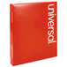 A red Universal box of 10 letter size classification folders.