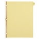 A yellow Universal plastic-coated tab divider for a file folder with 12 tabs.