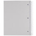 A white notebook with a spiral bound.