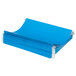 A stack of blue UNV14116 letter size hanging file folders.