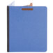 A blue Universal letter size file folder with a brown tab.