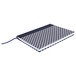 A dark blue Universal casebound notebook with a blue cord.
