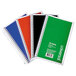 A pack of 4 Universal 3 subject spiral notebooks with 120 sheets each.