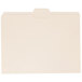 A white Universal file folder with a black border and 1/5 cut assorted tabs.