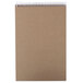 A Universal 6 pack of white spiral bound Gregg rule steno books with brown covers.