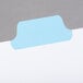 A close-up of a blue Universal 8-tab divider.