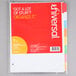 A white Universal file folder with colorful tabs that have white text.