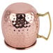 An American Metalcraft hammered copper Moscow Mule mug with a handle.