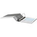 A Universal black binder with papers on it.