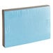 A blue box of Universal assorted bright color self-stick notes with a clear plastic wrap on top.