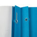 A Universal Office light blue leatherette report cover with prong fasteners.