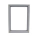 A grey rectangular frame with a white background.