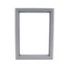 A grey rectangular frame with a white background.