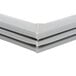 The corner of a white Delfield drawer gasket.