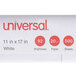 A white package of Universal 11" x 17" copy paper with red text and red circles.