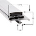 A black PVC gasket for a Delfield 6700008 with metal clips.